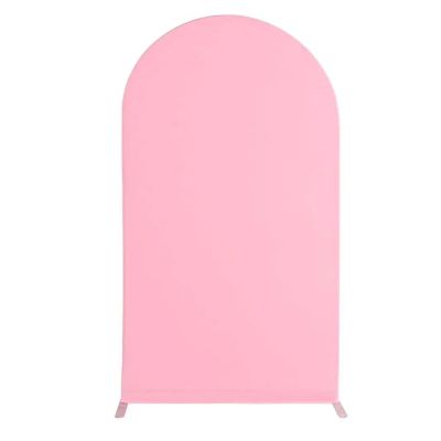 Arch Backdrop Covers Wedding Arch Cover Stand Covers Top Backdrop for Birthday Party Ceremony Banquet Decoration(Pink)