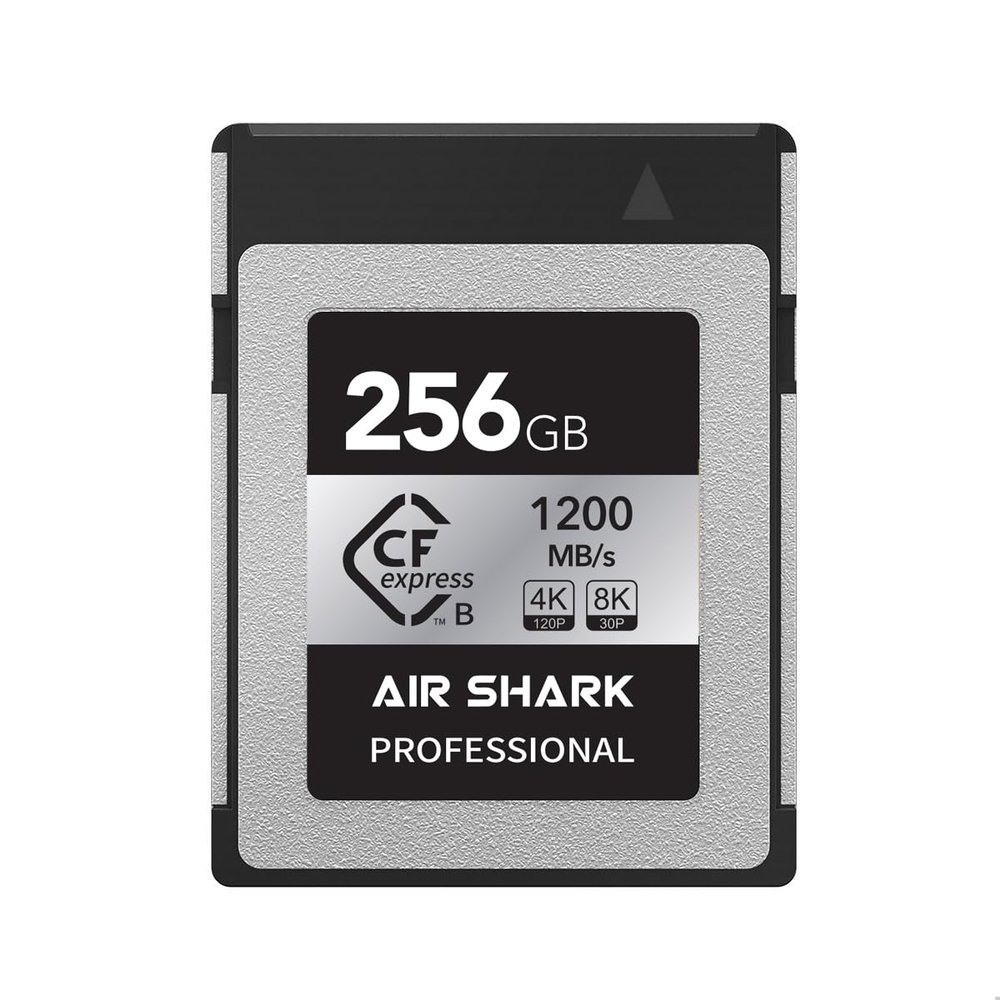 AirShark Professional CFexpress Type B Memory Card, 256GB, 1200MB/s Transfer Speed, 4K/8K Compatible (256, GB)