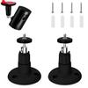 2 Pack Ring Camera Mount Bracket for Ring Stick Up Cam, Ring Outdoor Cam Plus , Ring Indoor Cam | 360 Adjustable Wall Mount or Celling Mount , No Drill , Weatherproof - Black view 1