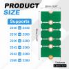 PATIKIL M2 NVME SSD Extended Adapter Card Transfer 2230 2242 2260 2280, 4Pcs M.2 Extension Adapter Change to Long Size with Screwdrivers for Home Office Internet Cafes, Green view 2