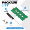 PATIKIL M2 NVME SSD Extended Adapter Card Transfer 2230 2242 2260 2280, 4Pcs M.2 Extension Adapter Change to Long Size with Screwdrivers for Home Office Internet Cafes, Green view 3