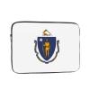 12 inch Laptop Case Sleeve Bag - Handle Massachusetts State Flag Print Portable Bag for Business Travel, Commuting, and Everyday Use view 1