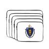 12 inch Laptop Case Sleeve Bag - Handle Massachusetts State Flag Print Portable Bag for Business Travel, Commuting, and Everyday Use view 2