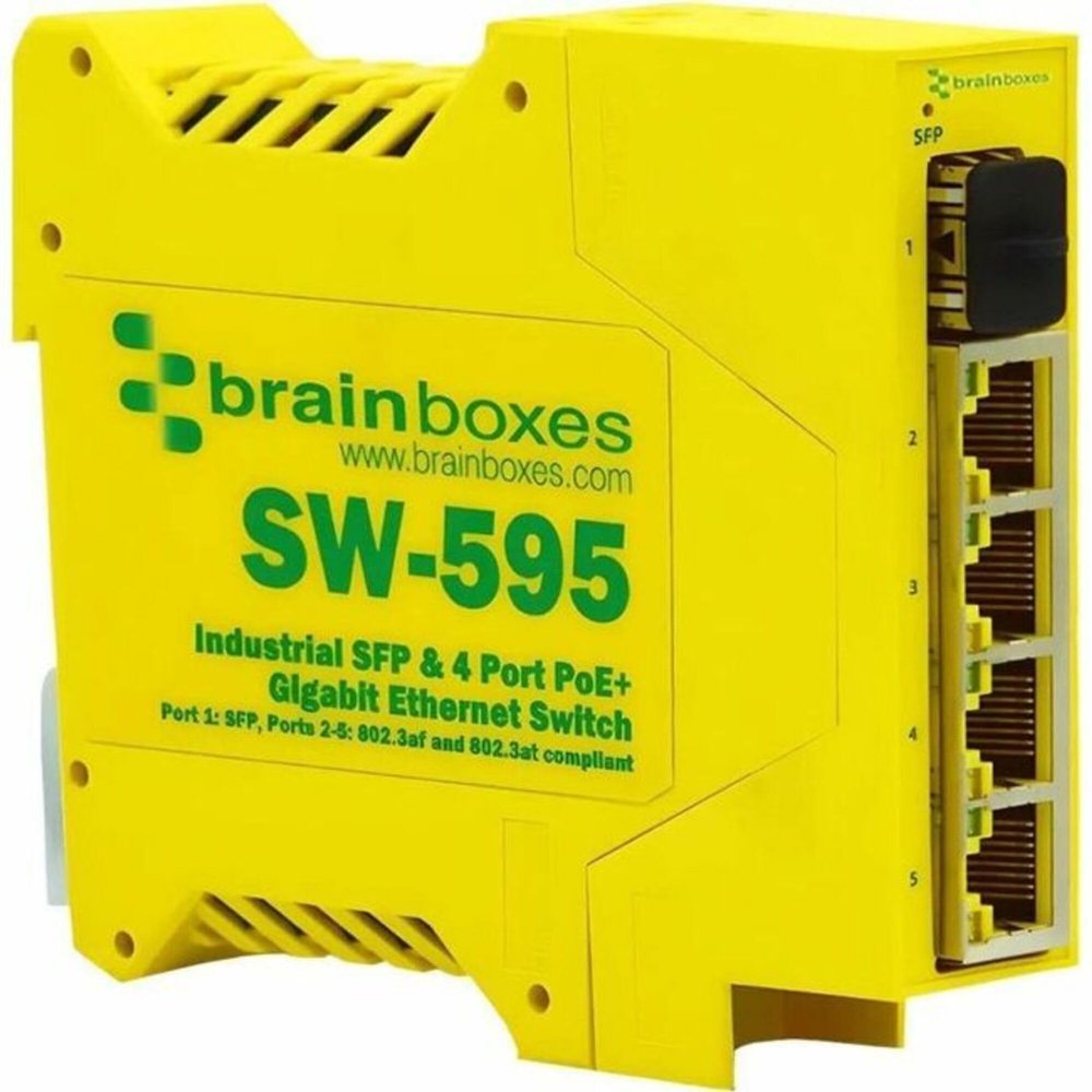 SW-595 Industrial 1 SFP & 4 Port PoE+ Gigabit Ethernet Switch
