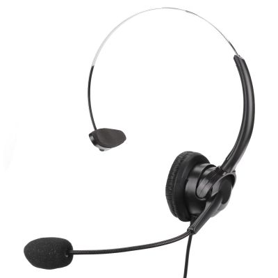 PUSOKEI Telephone Headset RJ9 Earphone, Noise Cancelling Headset, 150 Ohm Speaker 330 Adjustable Microphone for Call Center Office Home Landline Phone