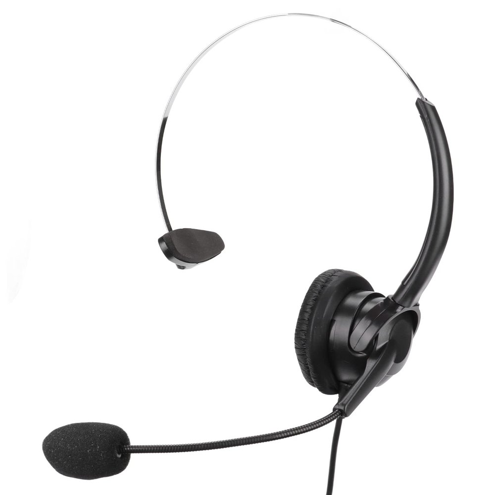 PUSOKEI Telephone Headset RJ9 Earphone, Noise Cancelling Headset, 150 Ohm Speaker 330 Adjustable Microphone for Call Center Office Home Landline Phone
