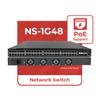 ToVi 48 Port Gigabit PoE Switch with 6x10G SFP+ Uplink High Throughput 1U Rack Mount Switch with Web Based Management GUI PoE for IP Cameras Access Points and Designed for ToVi AV Products view 2