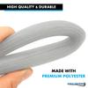 Kable Kontrol 75 Ft - 1.5" Inch Braided Cable Sleeve - Self Closing Split Wire Wrap Cord Hider Organizer Wire Loom Tubing Cover for Automotive, Industrial Cable Management - Platinum Gray view 4