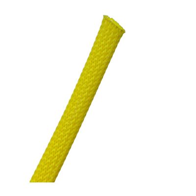 Kable Kontrol PET Expandable Braided Sleeving - 2 Inch - 25 Feet Long - Yellow Cable Sleeve Automotive Wire Loom, Cable Wrap, Cord Protector from Pets, Cable Management - Yellow