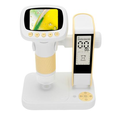 Zunate Kids Microscope, 2 Inch Screen Handheld Desktop Microscope, Adjustable LED Illumination, 2 in 1 Functionality, Built in Timer, Science Fun Birthday Gifts Toys for Children