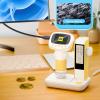 Zunate Kids Microscope, 2 Inch Screen Handheld Desktop Microscope, Adjustable LED Illumination, 2 in 1 Functionality, Built in Timer, Science Fun Birthday Gifts Toys for Children view 4