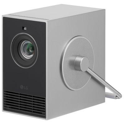 LG CineBeam Q HU710PB 4K Smart Portable Projector with Auto Screen Adjustment, Auto Focus, RGB Laser, Up to 154% DCI-P3, 450,000:1 Contrast Ratio, Built-in Speakers, HDR10, HDMI, USB, HID