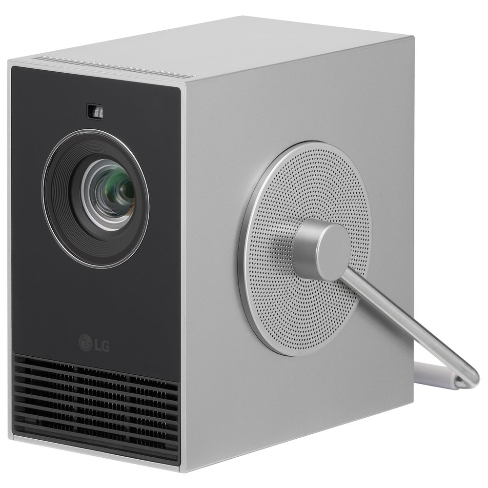 LG CineBeam Q HU710PB 4K Smart Portable Projector with Auto Screen Adjustment, Auto Focus, RGB Laser, Up to 154% DCI-P3, 450,000:1 Contrast Ratio, Built-in Speakers, HDR10, HDMI, USB, HID
