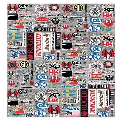 100+ Pack Assorted Outdoor Sports Vinyl Decals | Tactical Style Waterproof Sticker Lot for Toolboxes, Gear Cases, Laptops, Coolers