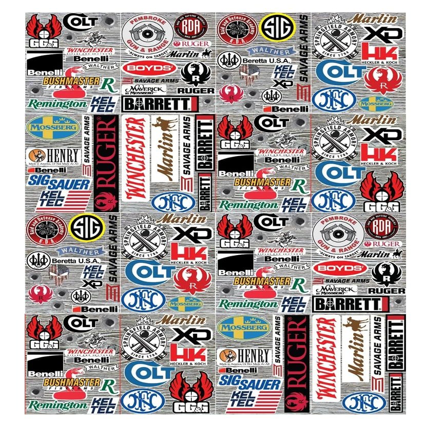 100+ Pack Assorted Outdoor Sports Vinyl Decals | Tactical Style Waterproof Sticker Lot for Toolboxes, Gear Cases, Laptops, Coolers