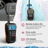 Cobra BlueBound 150 VHF Handheld Marine Radio - Black - 3-Watt, Floating, Long Range, NOAA Weather Alerts, International Functionality, IPX7 Waterproof, USB-C, Submersible, LCD Screen, Belt Clip view 3