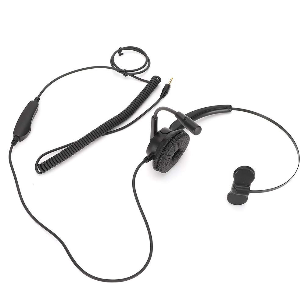 H500 35. Plug Headphone, Telephone Traffic Earphone, Call Center Communication Headset with 360 Degree Rotating Ear Cushion, Clear Chat for Computer Work