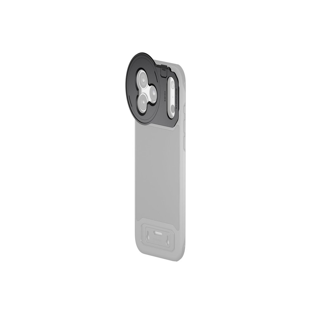 Tilta Khronos 58mm Filter Tray Compatible with iPhone 17 Pro Max - Space Gray| Magnetic Connection, Quick Release Safety Buckle | Tray Mount for Mobile Filmmaking & Smartphone Photography