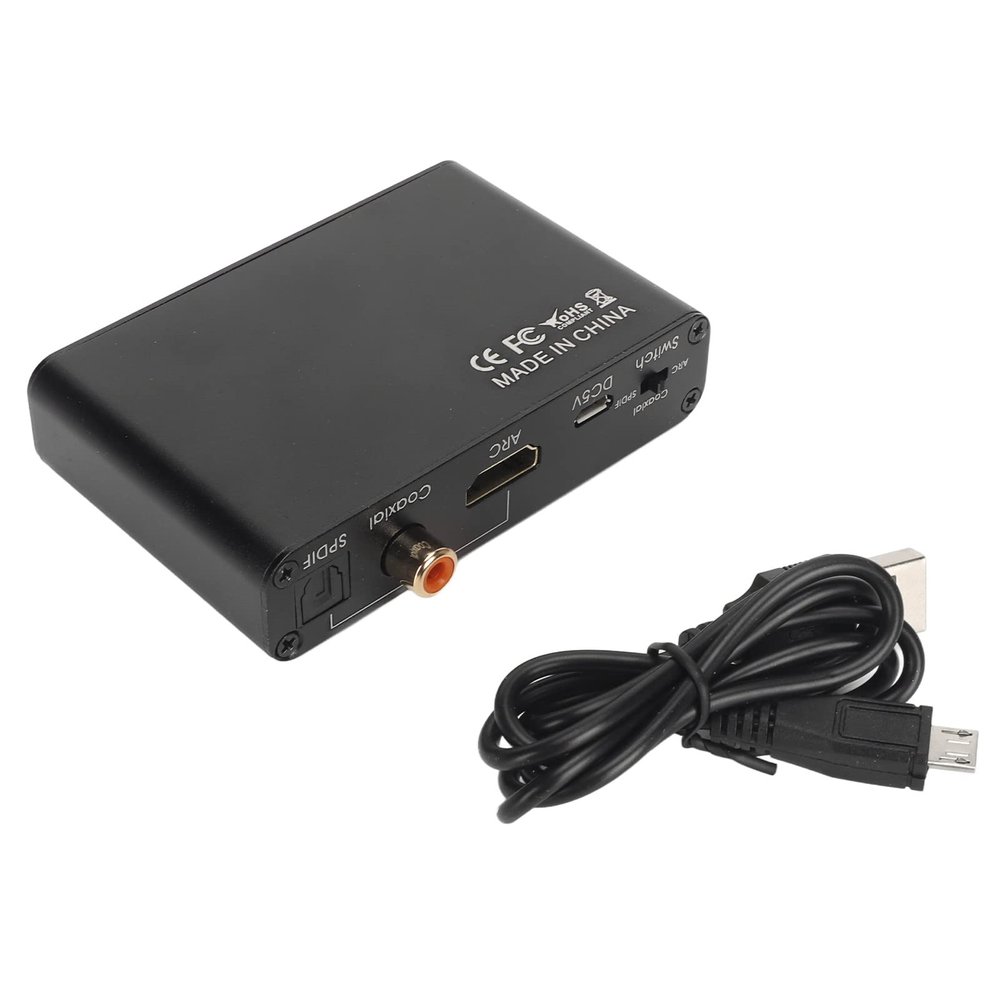 Aynefy Video Converters, Arc Extractor Aluminum Alloy Arc Sound Extractor, Conerr to with 192Khz Sampling for Home Cinema and Tv