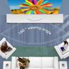 72 Inch Manual Roll Projection Screen, 16:9 HD 4K Projector Movie Screen for Home Theater, Office, Camping, Wall Mount view 2