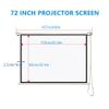 72 Inch Manual Roll Projection Screen, 16:9 HD 4K Projector Movie Screen for Home Theater, Office, Camping, Wall Mount view 3