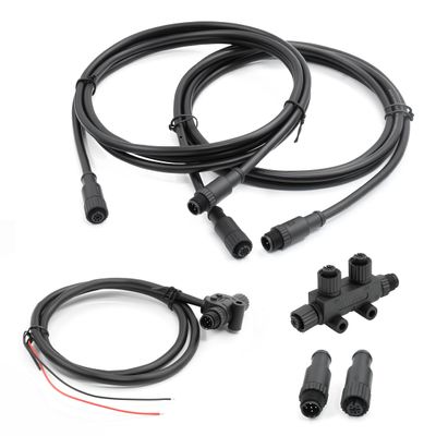 Elecbee NMEA 2000 Starter Kit, Marine NMEA 2K Network Accessories Marine Grade Backbone Cables Drop Cables Dual Tees Kits Male/Female Terminators for Lowrance, for Garmin, for Yamaha Outboard Engine