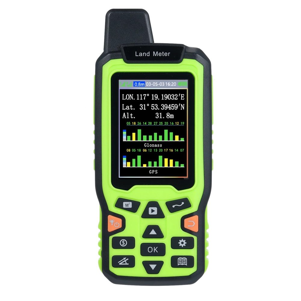 Land Area Measure, GPS Land Area Meter with 2.4-inch Display, Handheld Acreage Calculator for Farmers, Forest, Rice Paddy, Fish Pond, High Accuracy 2m for Agricultural Land Survey