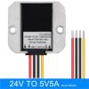 DC24V (8-40V) to 12V5V 1A-10A Power Module 12V24V to 5V Converter with Waterproof Expanded Aluminum Shell for Electrical(5A) view 2