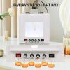 DUXMM Professional Jewelry Photography Light Box Kit,Smart Photography Turntable 20/30cm,with 360 Electric Rotating Feature, 4pcs Fill Lights-Adjustable Brightness,for Jewelry, Small Items TB300 view 2