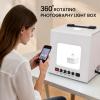 DUXMM Professional Jewelry Photography Light Box Kit,Smart Photography Turntable 20/30cm,with 360 Electric Rotating Feature, 4pcs Fill Lights-Adjustable Brightness,for Jewelry, Small Items TB300 view 3
