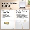 DUXMM Professional Jewelry Photography Light Box Kit,Smart Photography Turntable 20/30cm,with 360 Electric Rotating Feature, 4pcs Fill Lights-Adjustable Brightness,for Jewelry, Small Items TB300 view 4