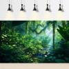Tropical Jungle Forest Aquarium Background Foggy Deep Rainforest Tranquil Lake Fish Tank Background Lush Green Plants Leaves Terrarium Backgrounds Fantasy Forests Reptile Tank Backgrounds 36x24in view 2