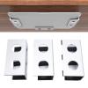 Depisuta Under Desk Laptop Mount, Aluminum Alloy Metal Under Desk Shelf Device Holder with Anti Scratch Silicone, Under Desk Laptop Storage Mount for Keyboards,Tablets (Silver) view 1