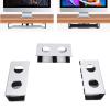 Depisuta Under Desk Laptop Mount, Aluminum Alloy Metal Under Desk Shelf Device Holder with Anti Scratch Silicone, Under Desk Laptop Storage Mount for Keyboards,Tablets (Silver) view 3