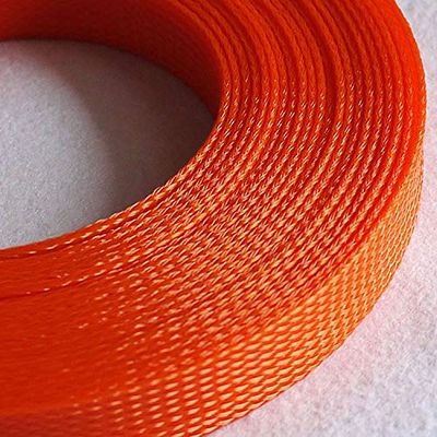 Colorful PET Expandable Cable Sleeve - High Density Wire Wrap Gland Sheath for Ultimate Protection (2mm-50mm)(Orange,12MM*5M)