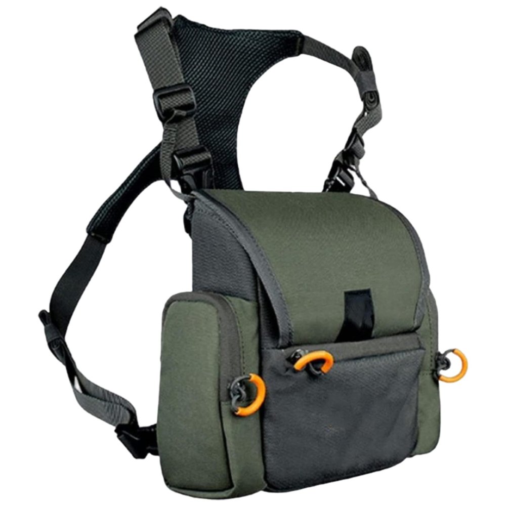 Binocular Harness Breathable Adjustable Hunting Chest Pack with Multi-Pocket Waterproof Hunting Pack for Men and Women, Army Green Binocular Harness Chest Bino for