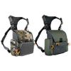 Binocular Harness Breathable Adjustable Hunting Chest Pack with Multi-Pocket Waterproof Hunting Pack for Men and Women, Army Green Binocular Harness Chest Bino for view 2