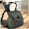 Binocular Harness Breathable Adjustable Hunting Chest Pack with Multi-Pocket Waterproof Hunting Pack for Men and Women, Army Green Binocular Harness Chest Bino for view 4