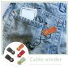 Angoily 5pcs Earphone Cable Organizer: PU Leather Cat Paw USB Cord Wrappers Organizer for Data Cables Headphones Electronics Accessories view 3