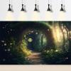 Fantasy Fair Forest Aquarium Background Tropical Jungle Cute House Fish Tank Background Foggy Rainforest Trees Green Meadow Terrarium Backgrounds Deep Forest Reptile Tank Enclosure Backgrounds 36x18in view 2