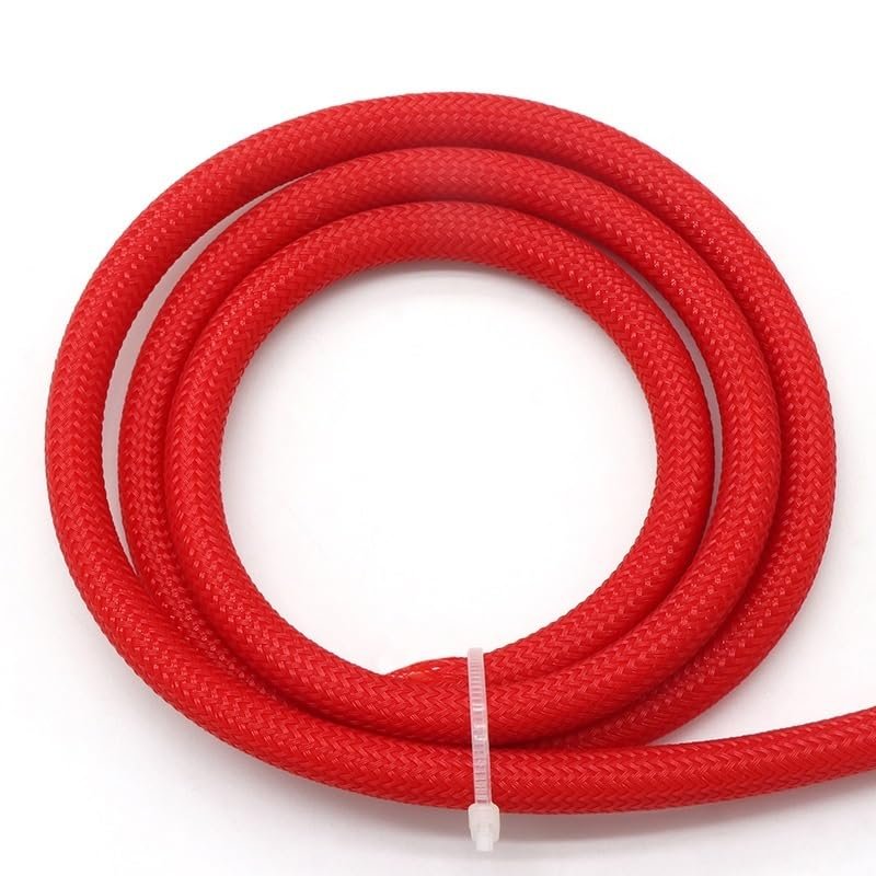 4mm PET Expandable Cable Sleeve - High Density Braided Wire Protection Sheath for Cables and Wires(Red,2M)
