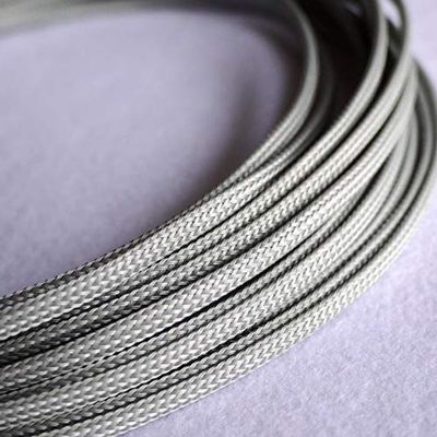 10M Expandable PET Cable Sleeves - Flat Tight Braided Wire Snakeskin Cord Protector for Various Cable Sizes(Grey,6mm)