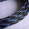 10M Expandable PET Cable Sleeves - Flat Tight Braided Wire Snakeskin Cord Protector for Various Cable Sizes(Black Blue,3mm) view 1