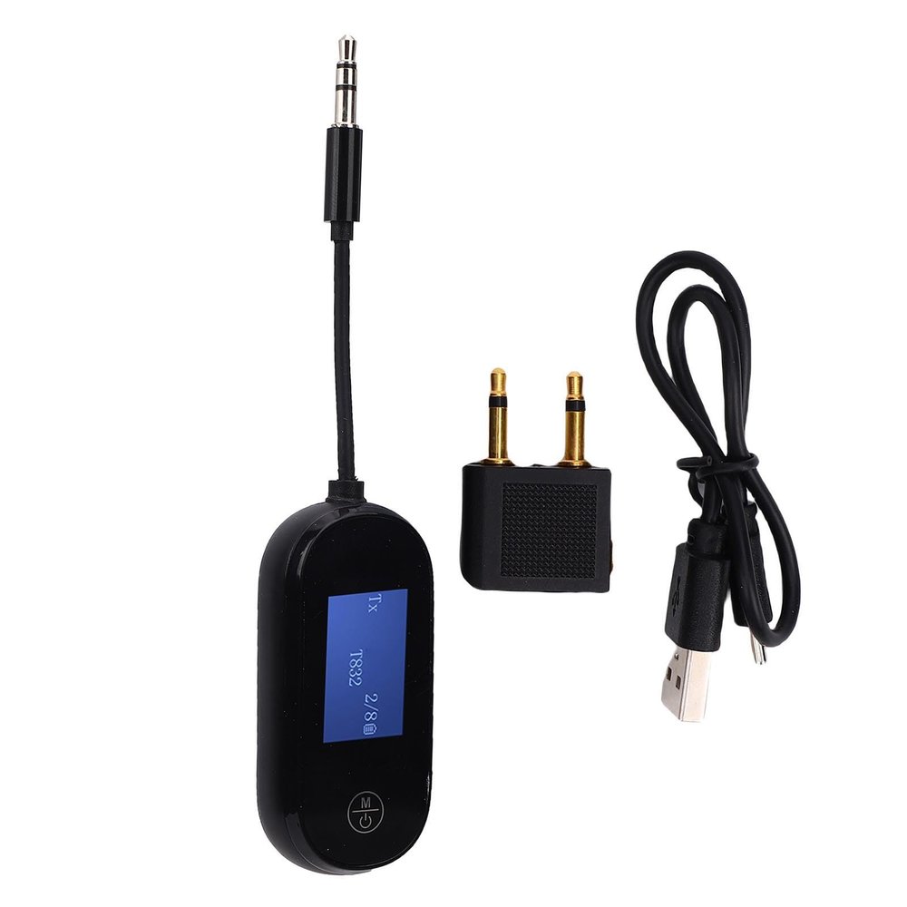 Tangxi Bluetooth 5.3 Transmitter Receiver for TV to Wireless Headphones, 2-in-1 Aux Audio Receiver Wireless Adapter for TV PC Headphones