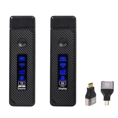 Tangxi Wireless HDMI Transmitter and Receiver, 4K Decode Input 1080P Output, HDMI Extender Kit, 2.4G 5G for Video and Audio to Monitor from PC Projector TV Box (Black)
