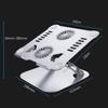 Aluminum Alloy Layer Folding Notebook Holder with Built-in Fan Heat Dissipation Bracket view 2