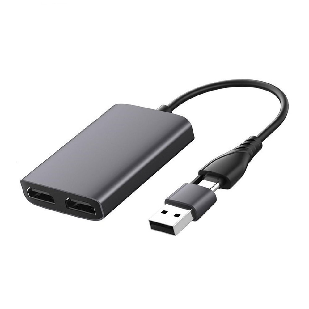 LIUZQWAED Multiple Screen Dissimilar Display Synchronizer, USB-C to Dual HDMI Video Converter, USB 3.0, Adapter Compatible with M1/M2 Mac, Windows