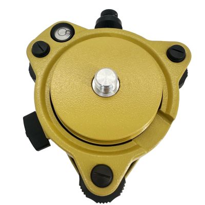 Comadsvey Yellow Survey Tribrach with Optical Plummet & Carrier Fixed Adapter, 5/8x11 Male Thread Screw Mount for GPS GNSS RTK Prism Pole Total Station