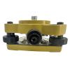 Comadsvey Yellow Survey Tribrach with Optical Plummet & Carrier Fixed Adapter, 5/8x11 Male Thread Screw Mount for GPS GNSS RTK Prism Pole Total Station view 2
