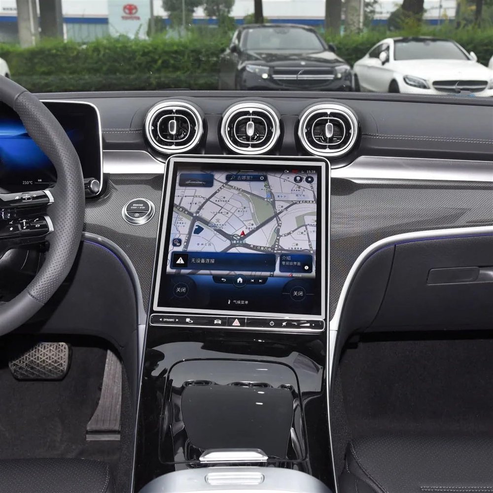 Compatible With Benz For C-Class Estate C220d C200 2022 Tempered Glass Film Protector Car Radio Gps Auto Screen Sticker Accessories protective film